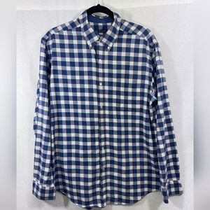 Men's  J.Mclaughlin Blue checkered flannel size L